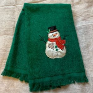 Snowman kitchen towel